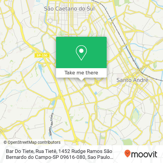 Bar Do Tiete, Rua Tietê, 1452 Rudge Ramos São Bernardo do Campo-SP 09616-080 map