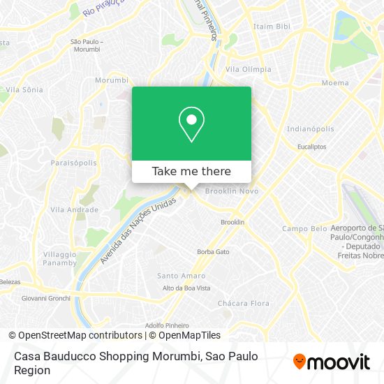 Mapa Casa Bauducco Shopping Morumbi