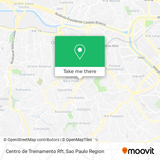 Mapa Centro de Treinamento Rft