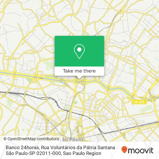 Mapa Banco 24horas, Rua Voluntários da Pátria Santana São Paulo-SP 02011-000