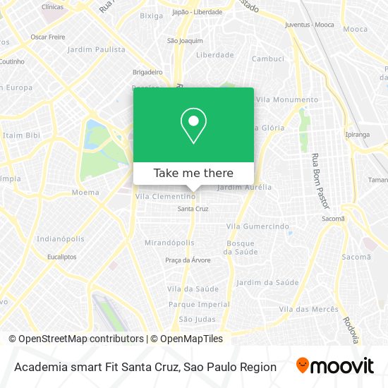 Academia smart Fit Santa Cruz map