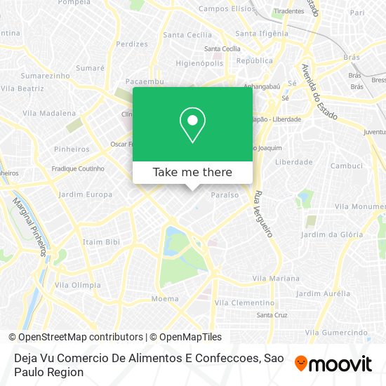 Deja Vu Comercio De Alimentos E Confeccoes map