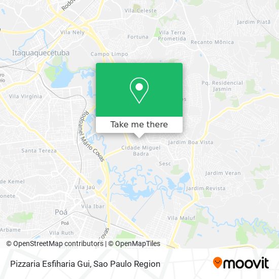 Mapa Pizzaria Esfiharia Gui