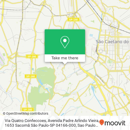 Via Quatro Confeccoes, Avenida Padre Arlindo Vieira, 1653 Sacomã São Paulo-SP 04166-000 map