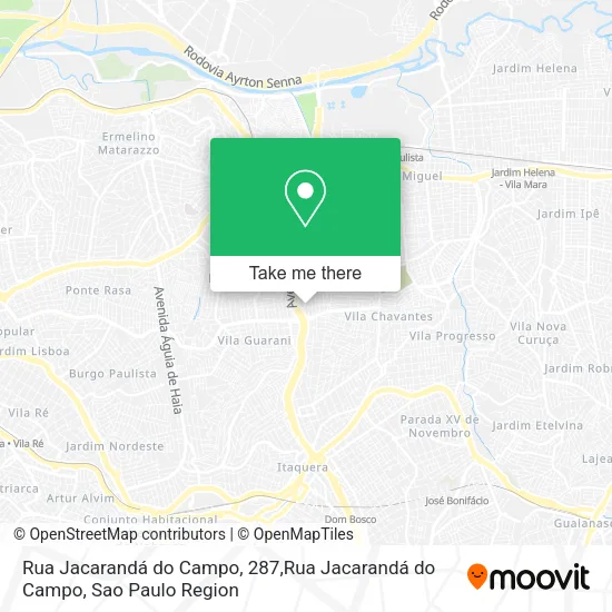 Rua Jacarandá do Campo, 287,Rua Jacarandá do Campo map
