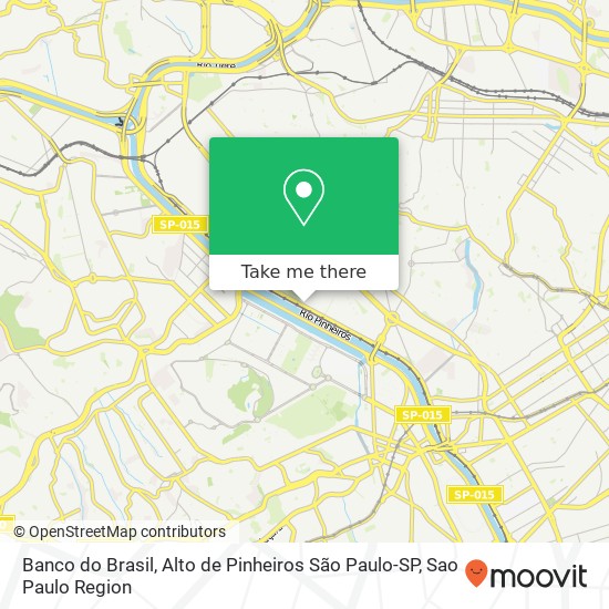 Banco do Brasil, Alto de Pinheiros São Paulo-SP map