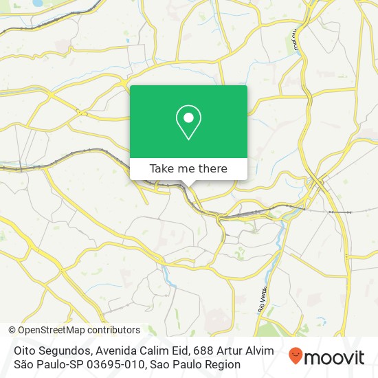 Mapa Oito Segundos, Avenida Calim Eid, 688 Artur Alvim São Paulo-SP 03695-010