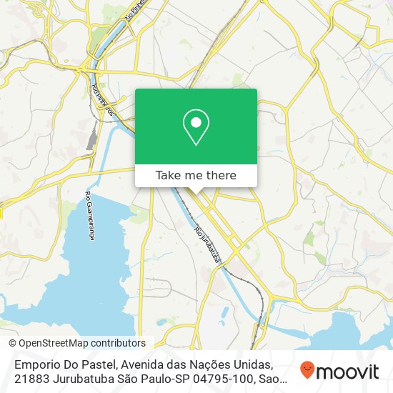 Mapa Emporio Do Pastel, Avenida das Nações Unidas, 21883 Jurubatuba São Paulo-SP 04795-100