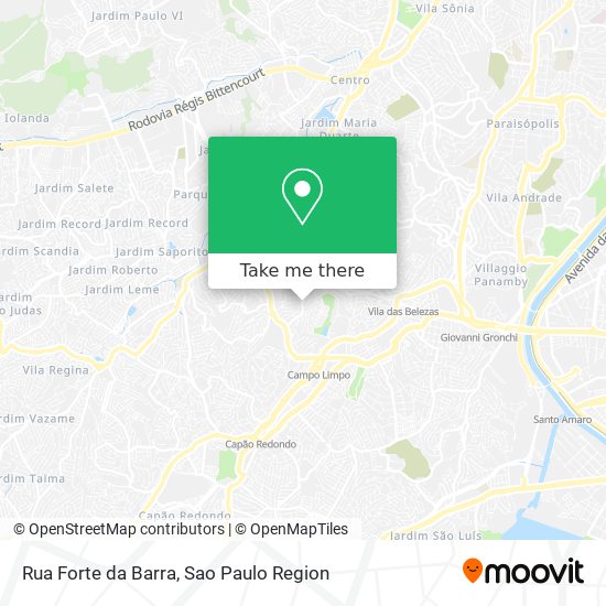 Mapa Rua Forte da Barra