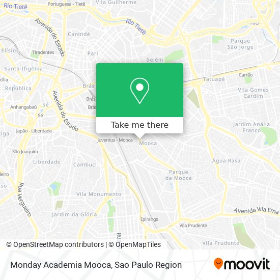 Monday Academia Mooca map