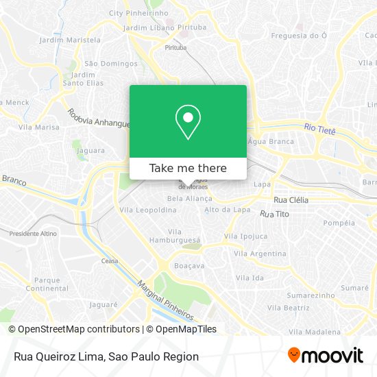 Mapa Rua Queiroz Lima