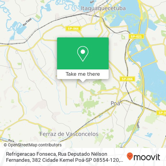 Refrigeracao Fonseca, Rua Deputado Nélson Fernandes, 382 Cidade Kemel Poá-SP 08554-120 map
