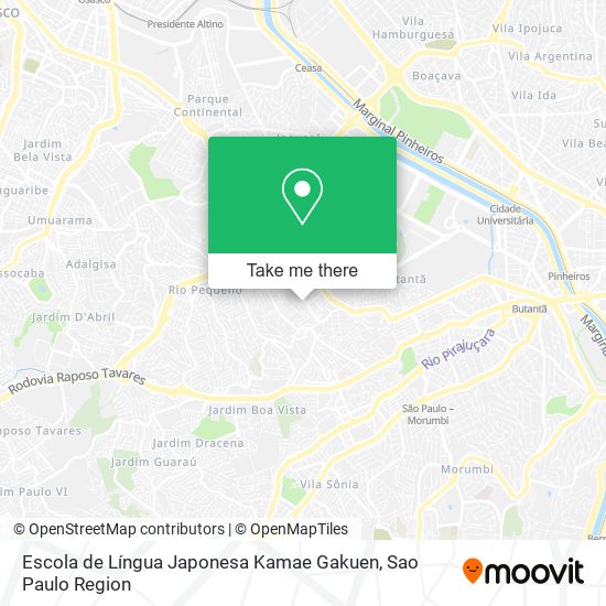 Escola de Língua Japonesa Kamae Gakuen map