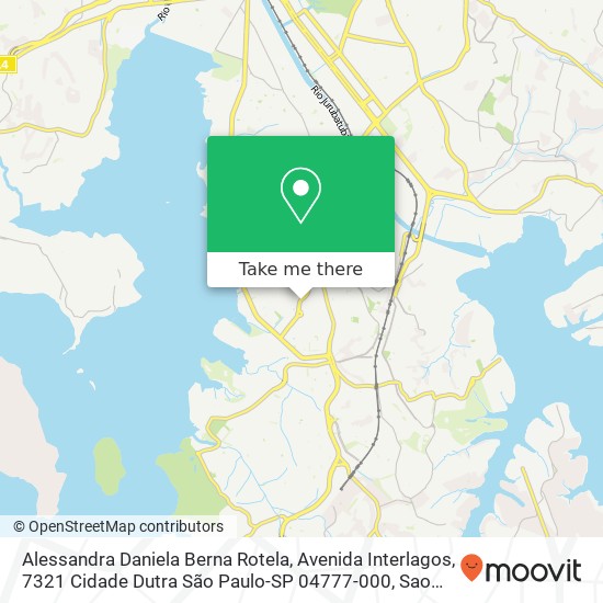 Mapa Alessandra Daniela Berna Rotela, Avenida Interlagos, 7321 Cidade Dutra São Paulo-SP 04777-000