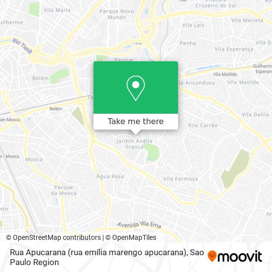 Rua Apucarana (rua emília marengo apucarana) map