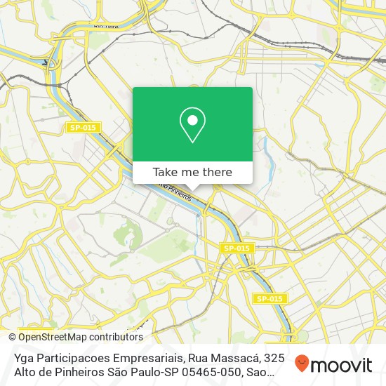 Yga Participacoes Empresariais, Rua Massacá, 325 Alto de Pinheiros São Paulo-SP 05465-050 map