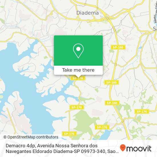 Mapa Demacro 4dp, Avenida Nossa Senhora dos Navegantes Eldorado Diadema-SP 09973-340
