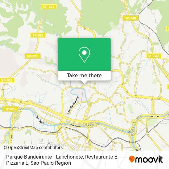 Mapa Parque Bandeirante - Lanchonete, Restaurante E Pizzaria L
