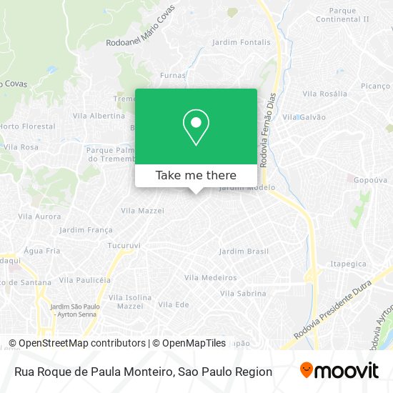 Rua Roque de Paula Monteiro map