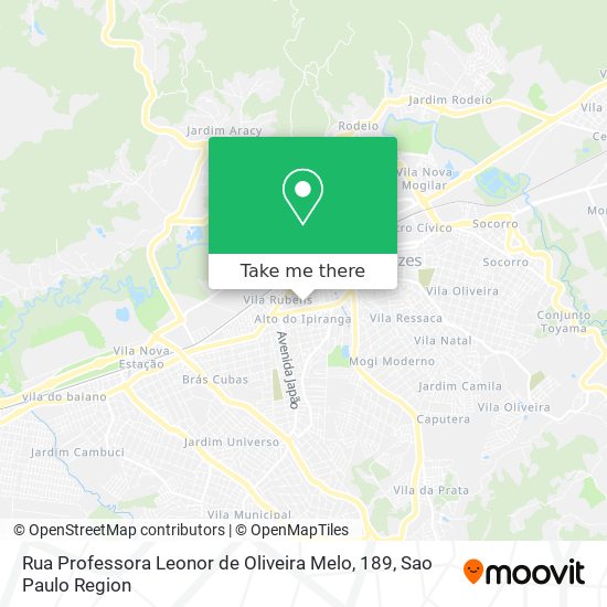 Rua Professora Leonor de Oliveira Melo, 189 map