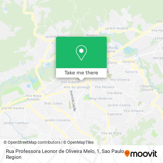 Rua Professora Leonor de Oliveira Melo, 1 map