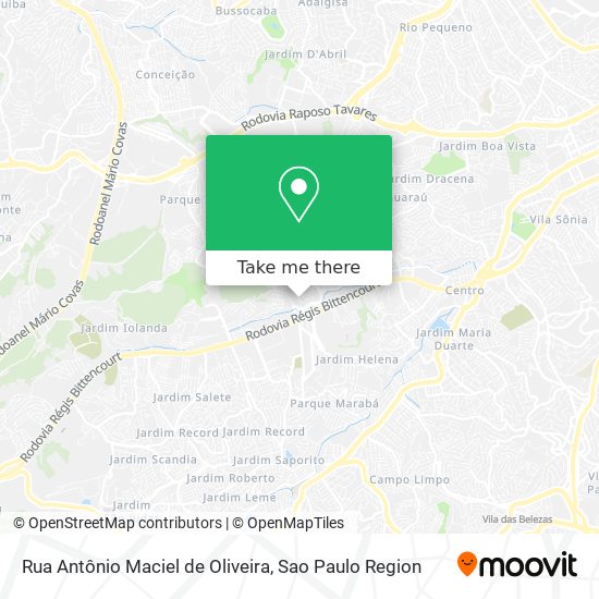 Mapa Rua Antônio Maciel de Oliveira