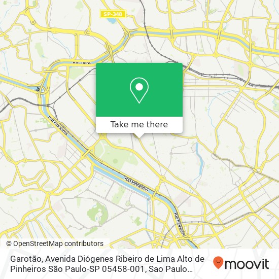 Mapa Garotão, Avenida Diógenes Ribeiro de Lima Alto de Pinheiros São Paulo-SP 05458-001
