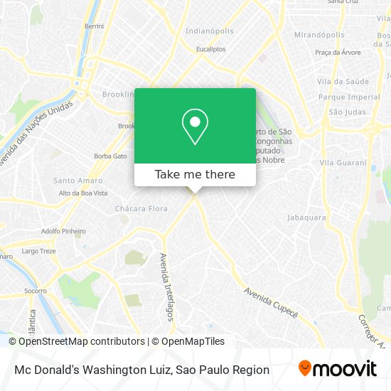 Mc Donald's Washington Luiz map