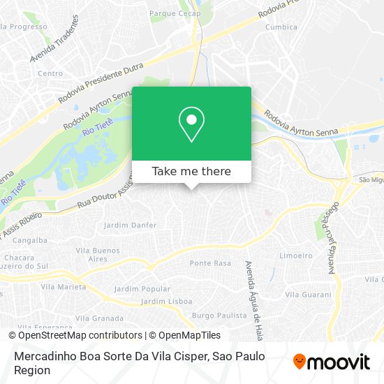 Mercadinho Boa Sorte Da Vila Cisper map