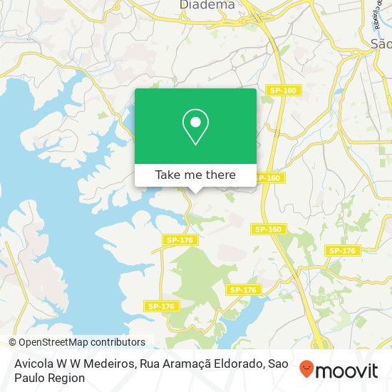 Avicola W W Medeiros, Rua Aramaçã Eldorado map