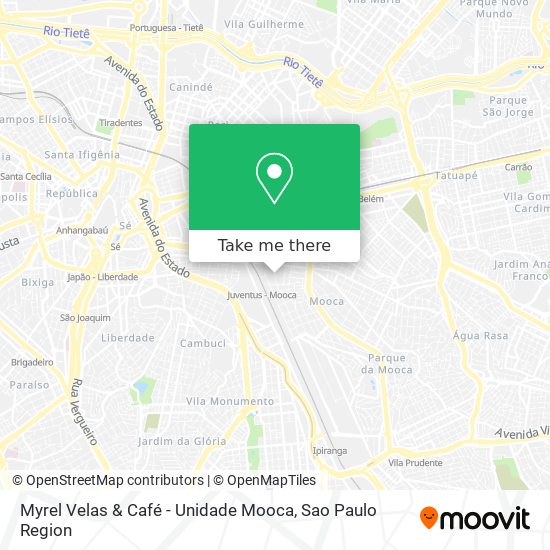 Myrel Velas & Café - Unidade Mooca map