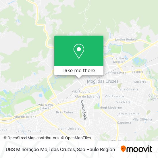 UBS Mineração Moji das Cruzes map