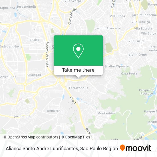 Alianca Santo Andre Lubrificantes map