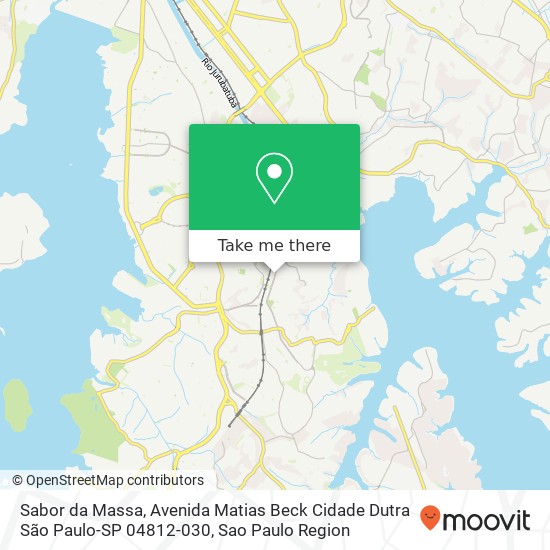 Mapa Sabor da Massa, Avenida Matias Beck Cidade Dutra São Paulo-SP 04812-030