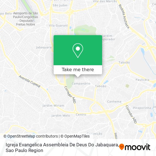 Igreja Evangelica Assembleia De Deus Do Jabaquara map