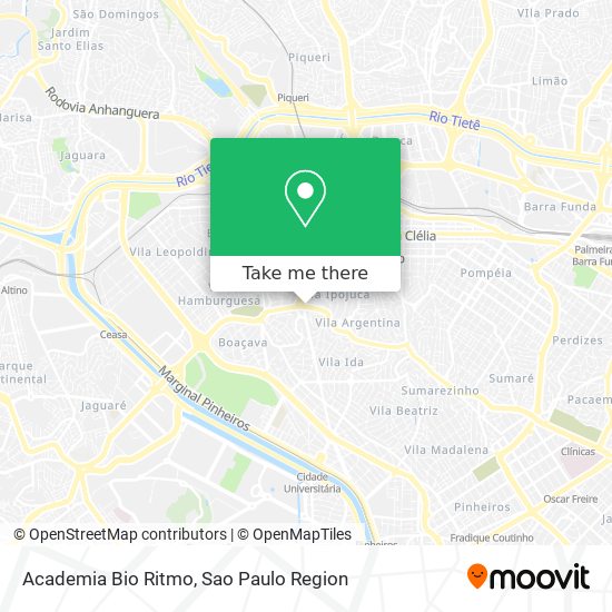 Mapa Academia Bio Ritmo