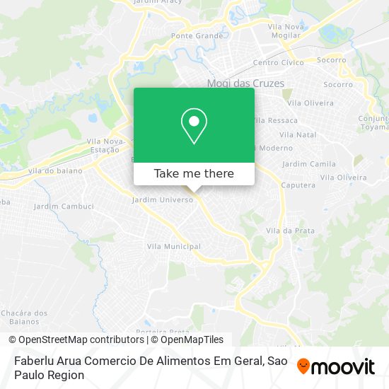 Faberlu Arua Comercio De Alimentos Em Geral map