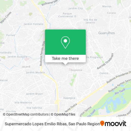 Mapa Supermercado Lopes Emilio Ribas