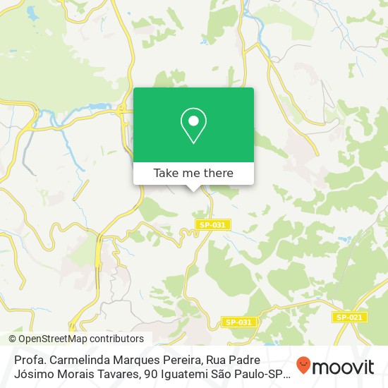 Mapa Profa. Carmelinda Marques Pereira, Rua Padre Jósimo Morais Tavares, 90 Iguatemi São Paulo-SP 08381-710