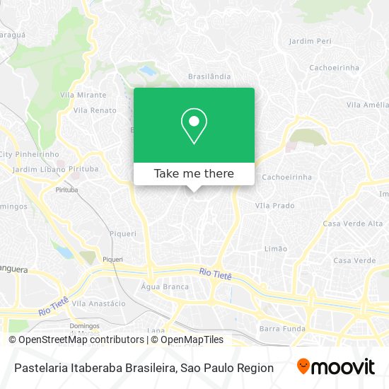 Mapa Pastelaria Itaberaba Brasileira