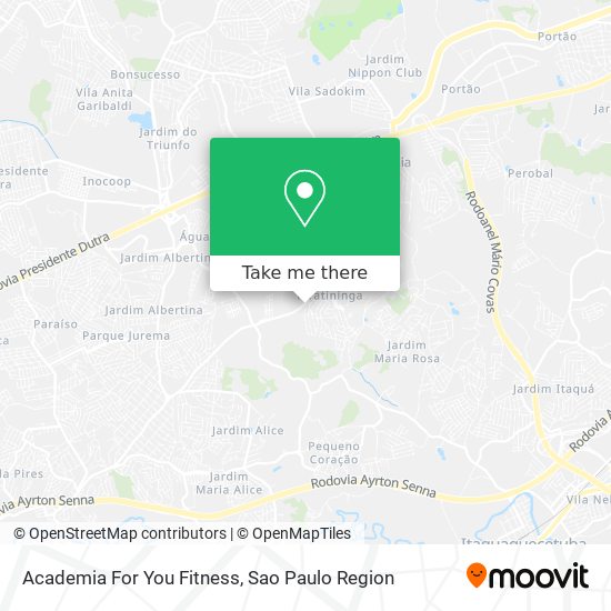 Mapa Academia For You Fitness