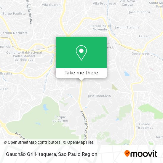 Mapa Gauchão Grill-Itaquera