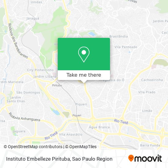 Mapa Instituto Embelleze Pirituba