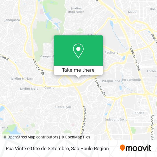 Rua Vinte e Oito de Setembro map