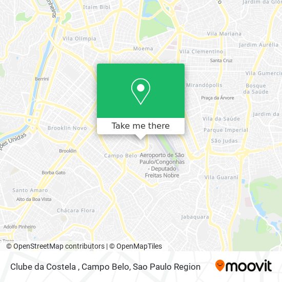 Mapa Clube da Costela , Campo Belo