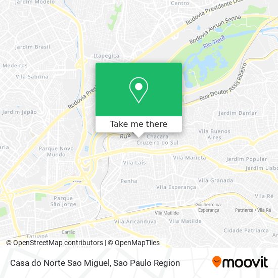Mapa Casa do Norte Sao Miguel