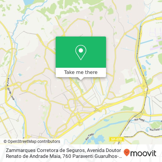 Mapa Zammarques Corretora de Seguros, Avenida Doutor Renato de Andrade Maia, 760 Paraventi Guarulhos-SP 07114-000