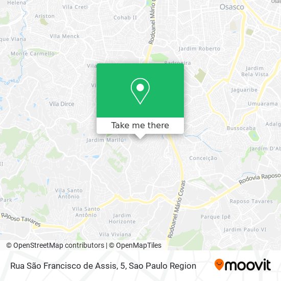 Mapa Rua São Francisco de Assis, 5