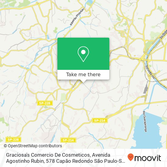 Mapa Graciosa's Comercio De Cosmeticos, Avenida Agostinho Rubin, 578 Capão Redondo São Paulo-SP 05848-000