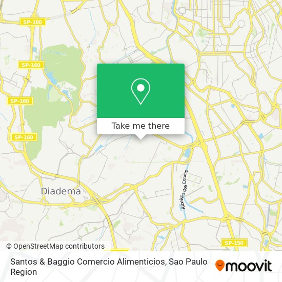 Mapa Santos & Baggio Comercio Alimenticios